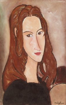 Amedeo Modigliani - Testa di Jeanne Hbuterne verso destra